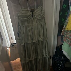 Astr Green Sweetheart Sundress